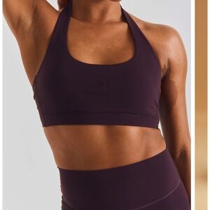 Women's Dark Purple Halter Sports Bra